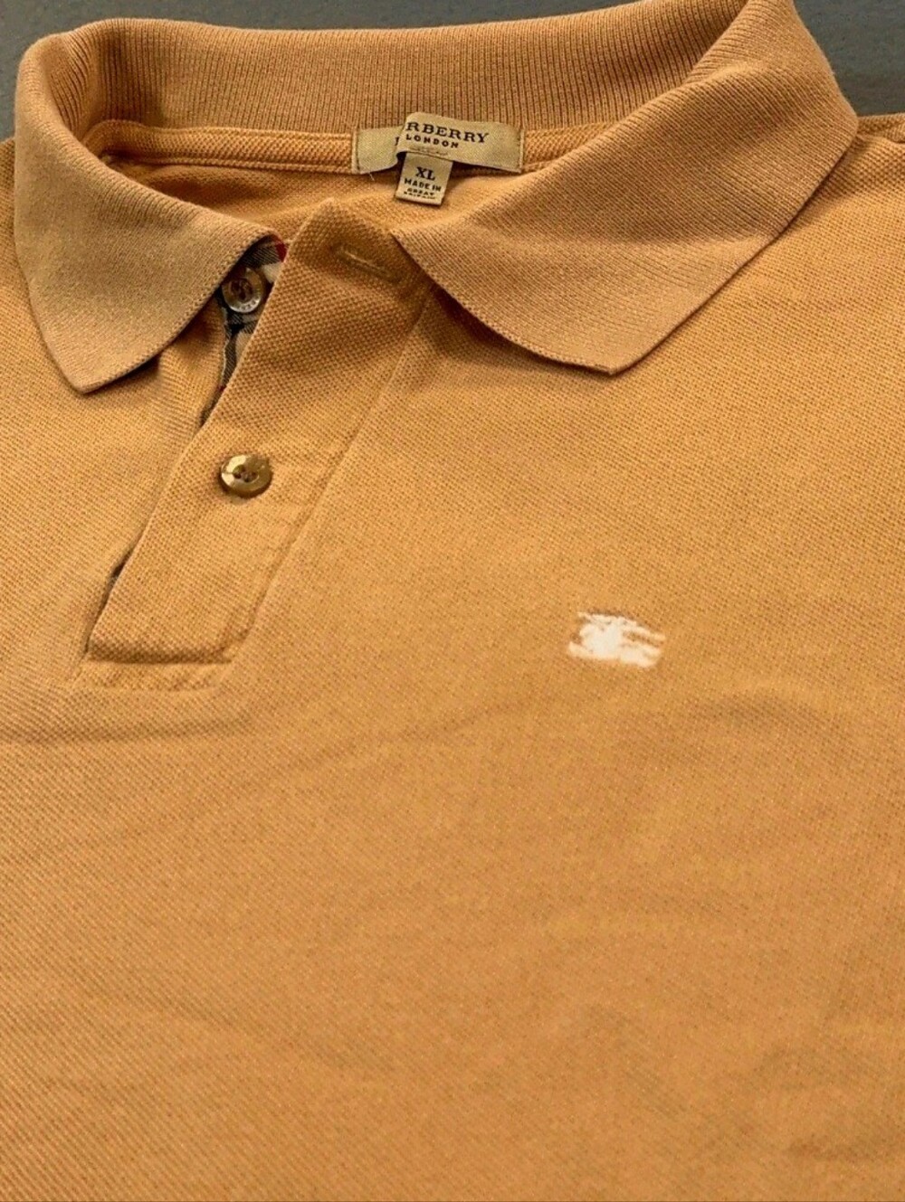 Burberry London Men's XL Polo Shirt - Camel Brown